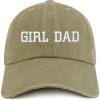 imageTrendy Apparel Shop Girl DAD Embroidered Unstructured Pigment Dyed Cotton Baseball CapKhaki