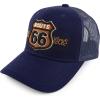 imageTrendy Apparel Shop Route 66 3D Embroidered Structured Mesh Back Baseball CapNavy Navy