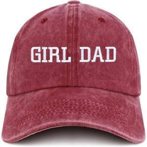 imageTrendy Apparel Shop Girl DAD Embroidered Unstructured Pigment Dyed Cotton Baseball CapBurgundy