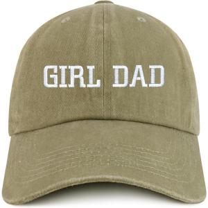 imageTrendy Apparel Shop Girl DAD Embroidered Unstructured Pigment Dyed Cotton Baseball CapKhaki