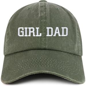 imageTrendy Apparel Shop Girl DAD Embroidered Unstructured Pigment Dyed Cotton Baseball CapOlive