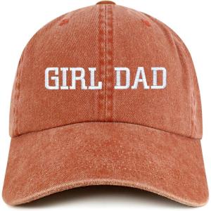 imageTrendy Apparel Shop Girl DAD Embroidered Unstructured Pigment Dyed Cotton Baseball CapOrange