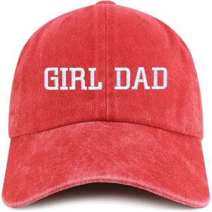 imageTrendy Apparel Shop Girl DAD Embroidered Unstructured Pigment Dyed Cotton Baseball CapRed
