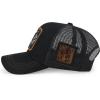 imageTrendy Apparel Shop Animal Design Square Embroidered Snapback Trucker CapNew Horse Black Black 2
