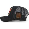imageTrendy Apparel Shop Animal Design Square Embroidered Snapback Trucker CapRooster 2 Black Black 2