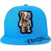imageTrendy Apparel Shop Bear Embroidered Flat Bill Snapback CapAqua Aqua