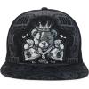 imageTrendy Apparel Shop Bear Embroidered Flat Bill Snapback CapBlack Black 5