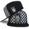 imageTrendy Apparel Shop Bear Embroidered Flat Bill Snapback CapBlack Black 6