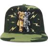 imageTrendy Apparel Shop Bear Embroidered Flat Bill Snapback CapCamo Camo 1