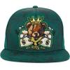 imageTrendy Apparel Shop Bear Embroidered Flat Bill Snapback CapDark Green Dark Green 5