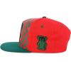 imageTrendy Apparel Shop Bear Embroidered Flat Bill Snapback CapDark Green Red 6