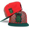 imageTrendy Apparel Shop Bear Embroidered Flat Bill Snapback CapDark Green Red 6