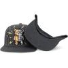 imageTrendy Apparel Shop Bear Embroidered Flat Bill Snapback CapDark Grey Dark Grey 1