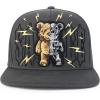 imageTrendy Apparel Shop Bear Embroidered Flat Bill Snapback CapDark Grey Dark Grey 1