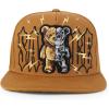 imageTrendy Apparel Shop Bear Embroidered Flat Bill Snapback CapLight Brown Light Brown 1