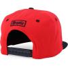 imageTrendy Apparel Shop Bear Embroidered Flat Bill Snapback CapRed Black 2