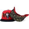 imageTrendy Apparel Shop Bear Embroidered Flat Bill Snapback CapRed Black 2