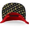 imageTrendy Apparel Shop Bear Embroidered Flat Bill Snapback CapRed Black 2