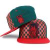 imageTrendy Apparel Shop Bear Embroidered Flat Bill Snapback CapRed Dark Green 6