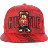 imageTrendy Apparel Shop Bear Embroidered Flat Bill Snapback CapRed Red 4