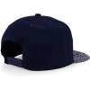 imageTrendy Apparel Shop Oversized XXL Paisley Printed Flat Bill Snapback CapNavy