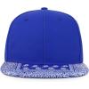 imageTrendy Apparel Shop Oversized XXL Paisley Printed Flat Bill Snapback CapRoyal