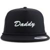imageTrendy Apparel Shop Daddy Embroidered 5 Panel Flatbill Braid Snapback Golf CapBlack
