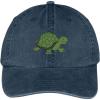 imageTrendy Apparel Shop Turtle Embroidered Pigment Dyed Washed Cotton Baseball CapNavy