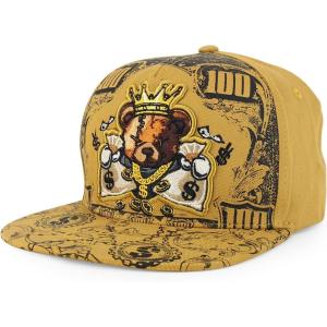 imageTrendy Apparel Shop Bear Embroidered Flat Bill Snapback CapTimber Timber 5