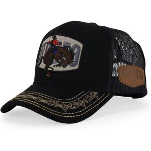 imageTrendy Apparel Shop Rodeo Horse Embroidered Mesh Back Baseball CapBlack Black 3
