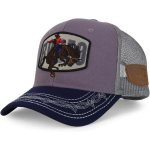 imageTrendy Apparel Shop Rodeo Horse Embroidered Mesh Back Baseball CapGrey Navy 3