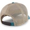 imageTrendy Apparel Shop 6 Panel Pigment TriColor Trucker Baseball CapSmoke Blue Grass Khaki