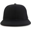 imageTrendy Apparel Shop Oversize 2XL Blank Plain Back Flatbill Snapback Baseball CapBlack