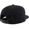 imageTrendy Apparel Shop Oversize 2XL Blank Plain Back Flatbill Snapback Baseball CapBlack