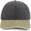 imageTrendy Apparel Shop Oversize XXL Pigment Dyed Washed Cotton Baseball CapBlack Khaki