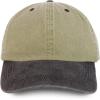 imageTrendy Apparel Shop Oversize XXL Pigment Dyed Washed Cotton Baseball CapKhaki Black