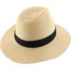 imageTrendy Apparel Shop Oversize XXL Wide Brim Straw Sun Hat with Chin StrapBeige