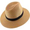 imageTrendy Apparel Shop Oversize XXL Wide Brim Straw Sun Hat with Chin StrapKhaki