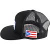 imageTrendy Apparel Shop PR 3D Embroidered Snapback Trucker Cap with Puerto Rico FlagBlack Black