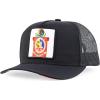 imageTrendy Apparel Shop Flag of Mexico State 5 Panel Mesh Back Snapback CapOaxaca Black