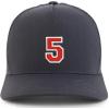 imageTrendy Apparel Shop Number 5 Varsity Font Embroidered 5 Panel Structured Snapback CapCharcoal