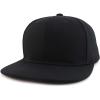 imageTrendy Apparel Shop Oversize 2XL Blank Plain Back Flatbill Snapback Baseball CapBlack