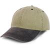imageTrendy Apparel Shop Oversize XXL Pigment Dyed Washed Cotton Baseball CapKhaki Black