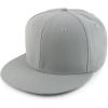 imageTrendy Apparel Shop Oversize XXL Plain Structured 6 Panel Flat Bill Fitted CapGrey