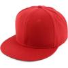 imageTrendy Apparel Shop Oversize XXL Plain Structured 6 Panel Flat Bill Fitted CapRed