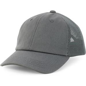 imageTrendy Apaprel Shop Infant Size Unstructured Adjustable Trucker Mesh Baseball CapDark Grey