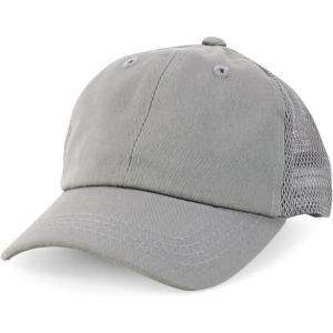imageTrendy Apaprel Shop Infant Size Unstructured Adjustable Trucker Mesh Baseball CapLight Grey