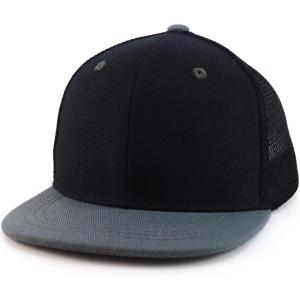 imageTrendy Apparel Shop Infant to Toddler Size Structured Flatbill Mesh CapBlack Dark Grey