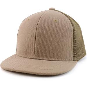 imageTrendy Apparel Shop Infant to Toddler Size Structured Flatbill Mesh CapKhaki