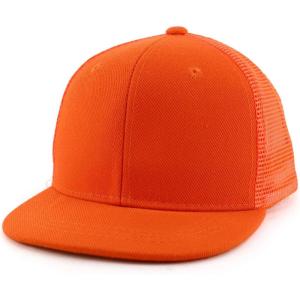 imageTrendy Apparel Shop Infant to Toddler Size Structured Flatbill Mesh CapOrange